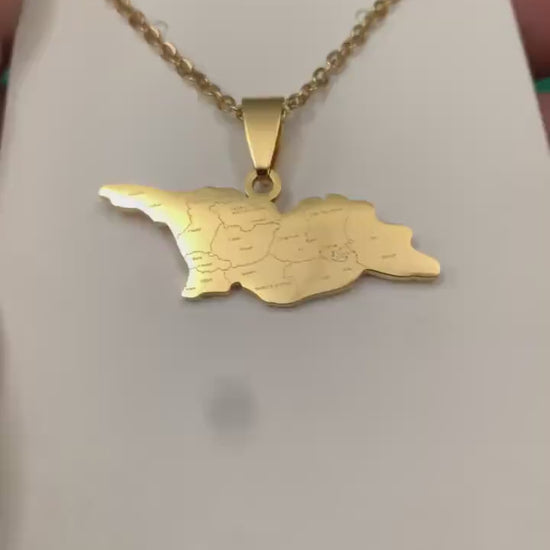 Georgia Map Necklace