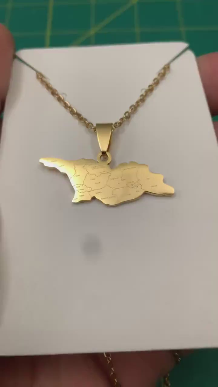 Georgia Map Necklace