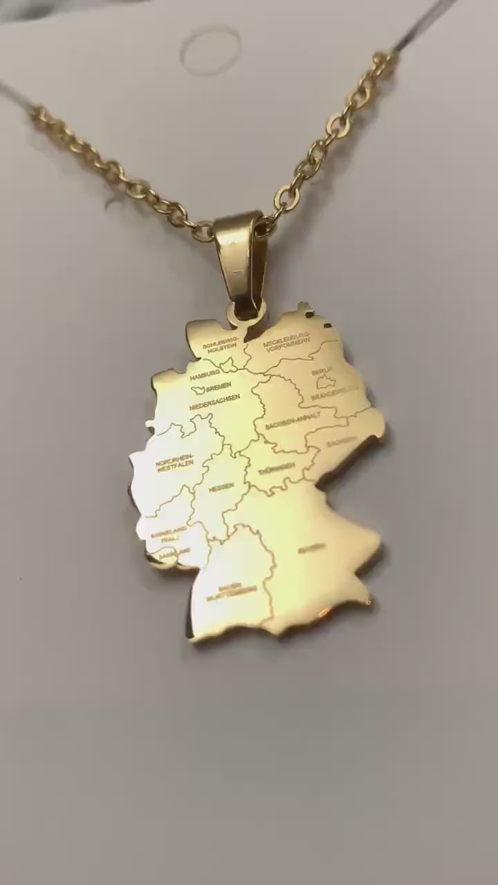 Germany Map Necklace