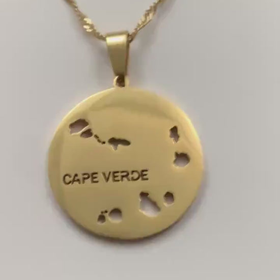 Cape Verde Map Necklace