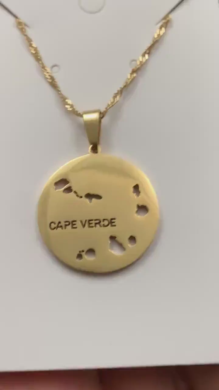 Cape Verde Map Necklace