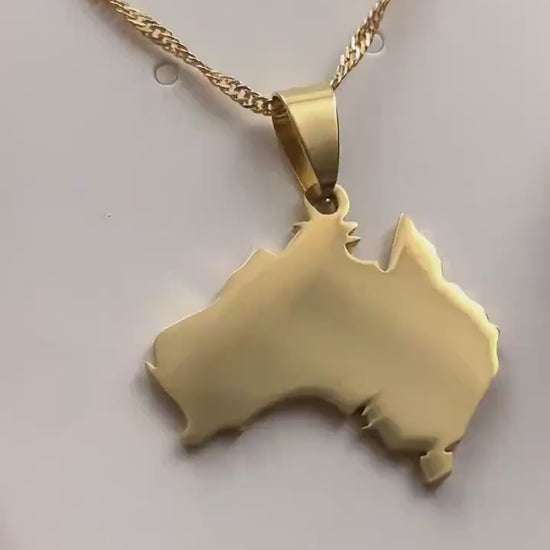 Australia Map Necklace