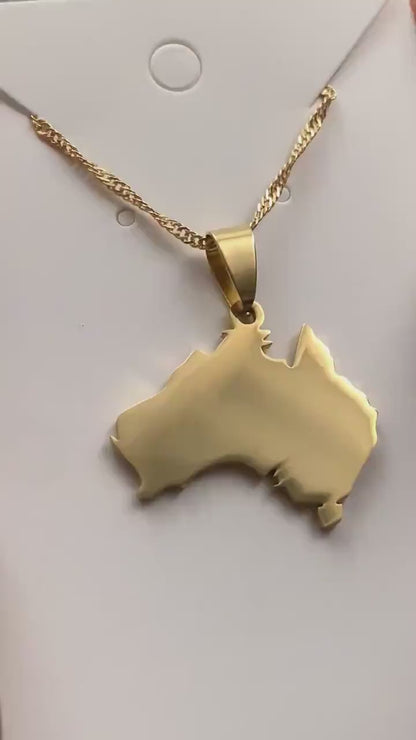 Australia Map Necklace