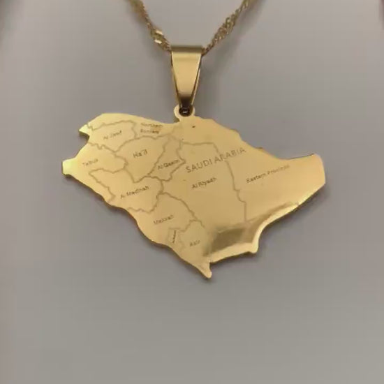 Saudi Arabia Map Necklace