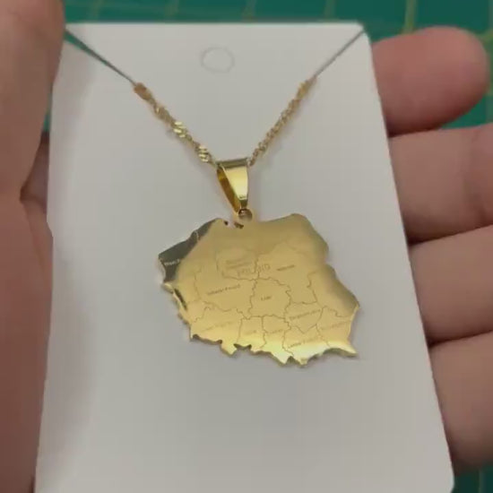 Poland Map Necklace