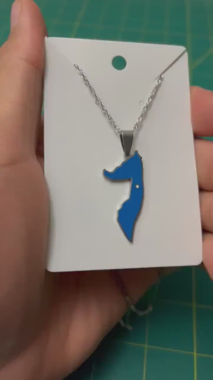 Somalia Map and Flag Necklace