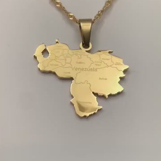 Venezuela Map Necklace