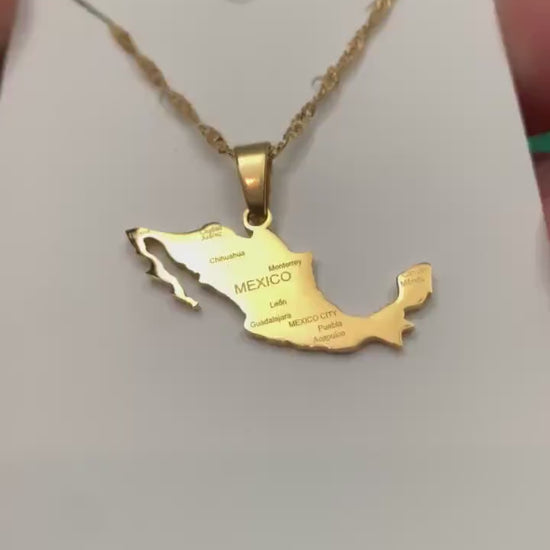 Mexico Map Necklace