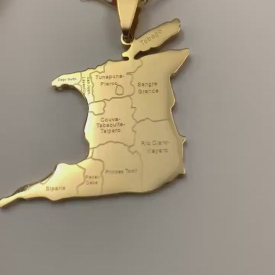 Trinidad Map Necklace