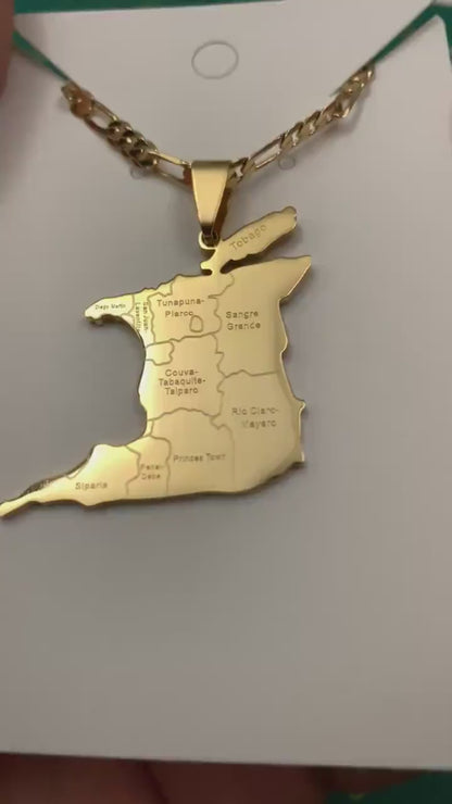 Trinidad Map Necklace