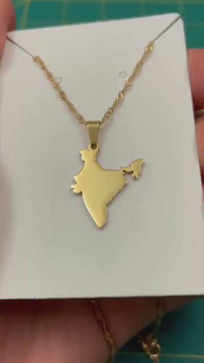 India Map Necklace