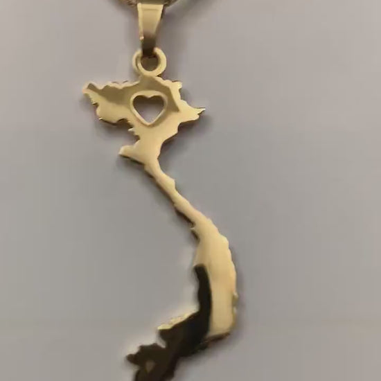 Vietnam Map Necklace