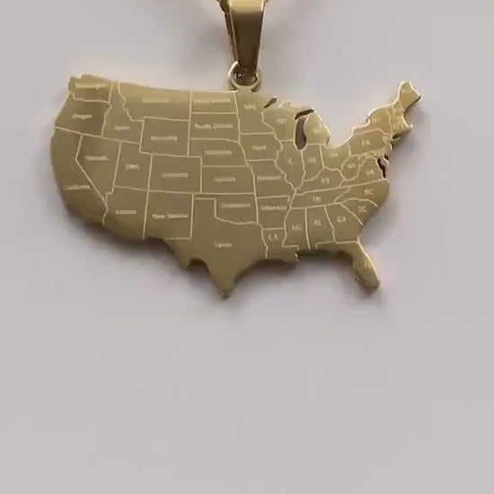 USA Map Necklace