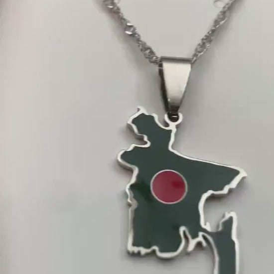 Bangladesh Map Necklace