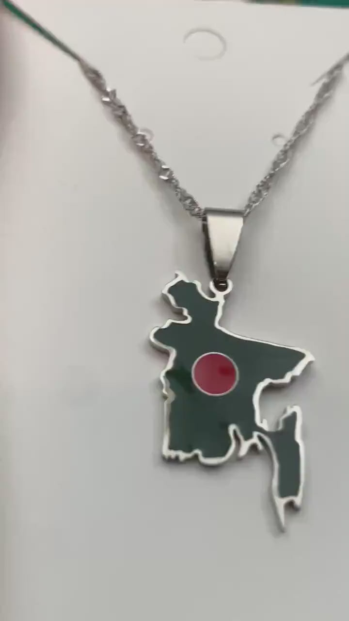 Bangladesh Map Necklace