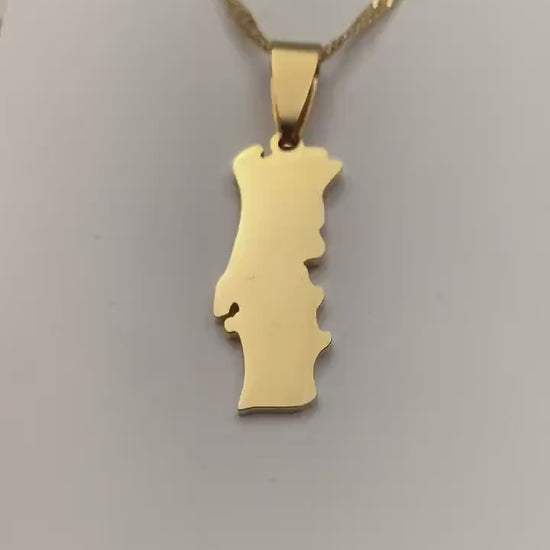 Portugal Map Necklace