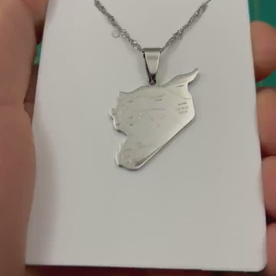 Syria Map Necklace