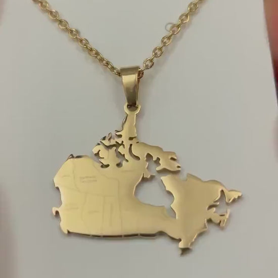 Canada Map Necklace