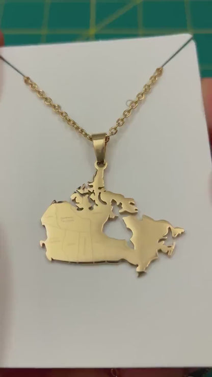 Canada Map Necklace