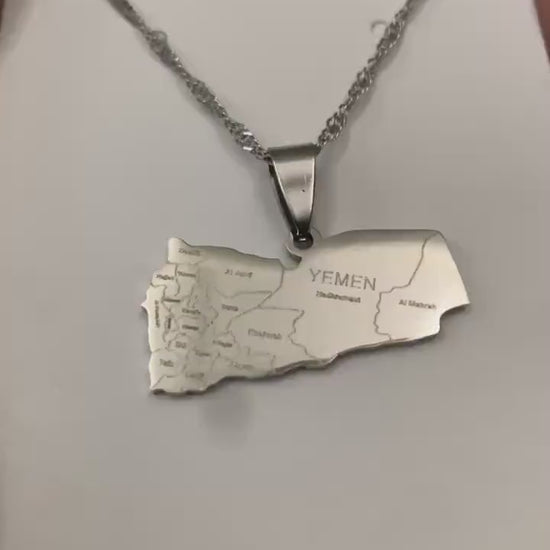 Yemen Map Necklace