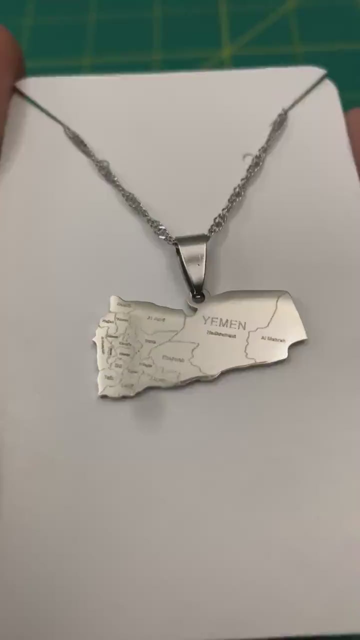 Yemen Map Necklace