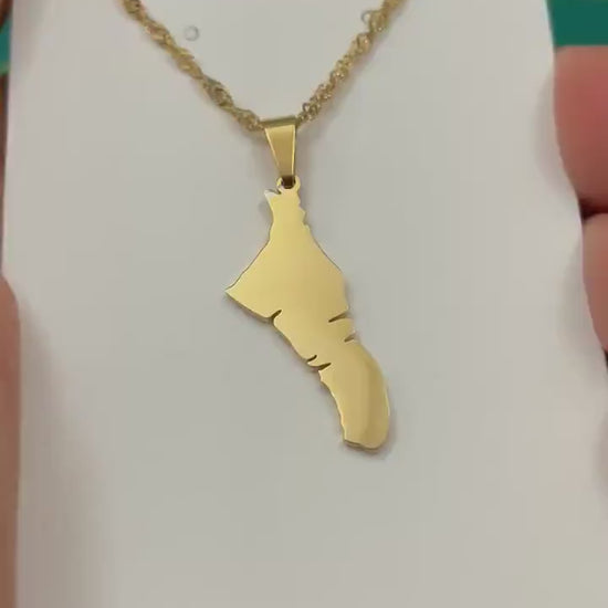 Bahamas Map Necklace