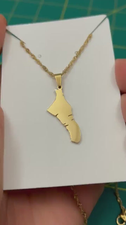 Bahamas Map Necklace