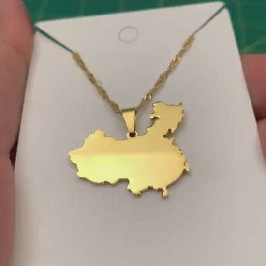 China Map Necklace