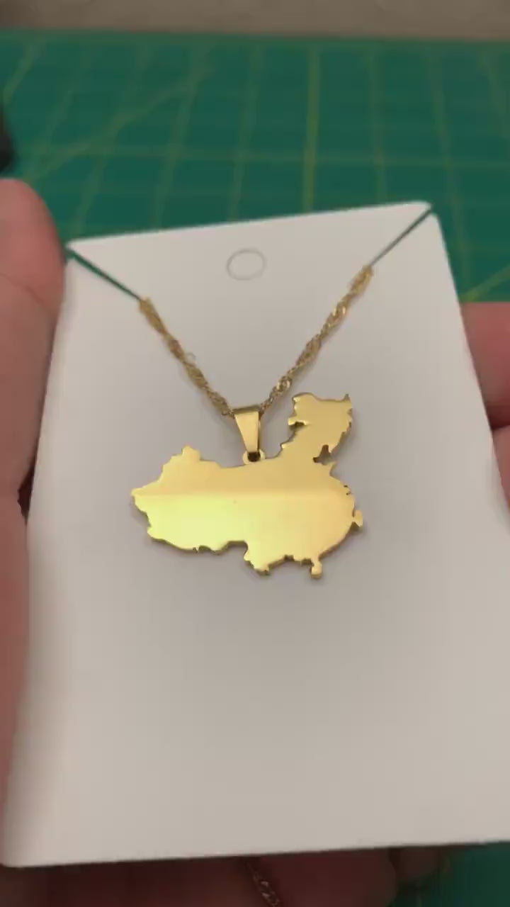 China Map Necklace