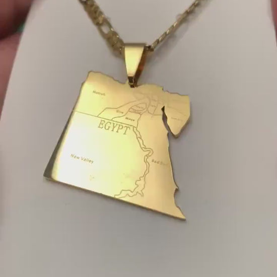 Egypt Map Necklace