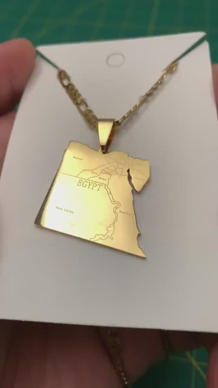 Egypt Map Necklace