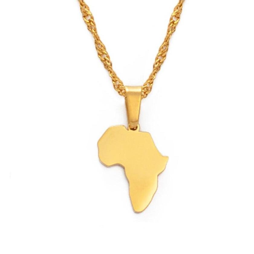 Africa Map Necklace