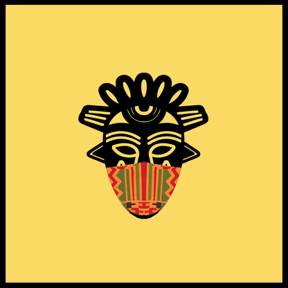 Wakanda Kente Mask - Timbuktu Arts