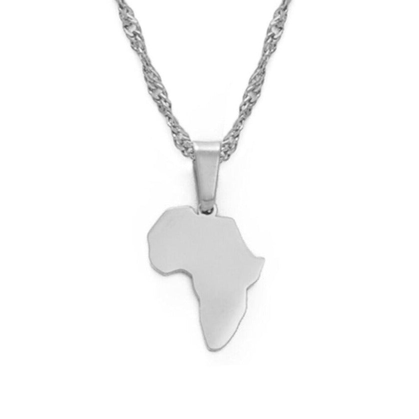 Africa Map Necklace