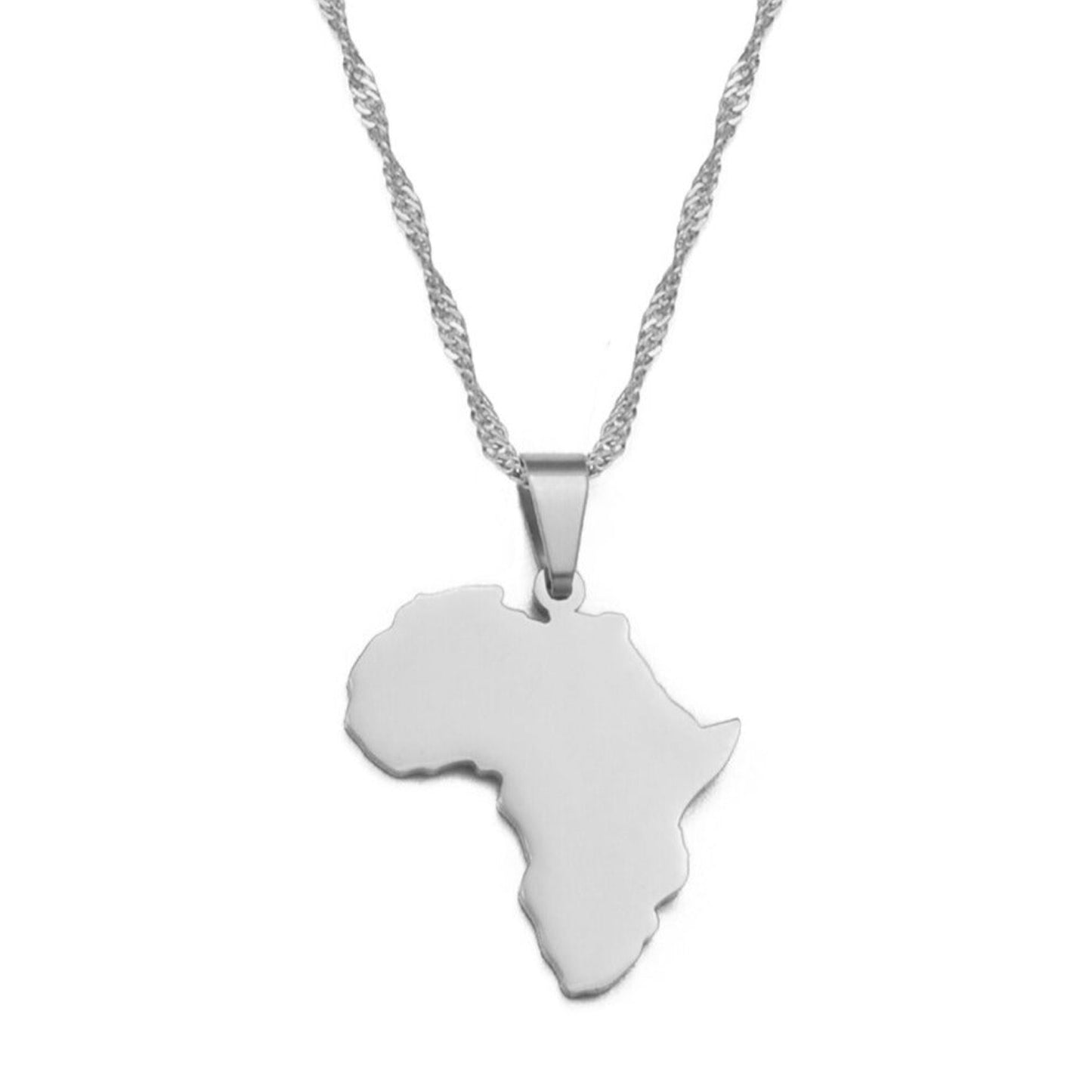 Africa Map Necklace