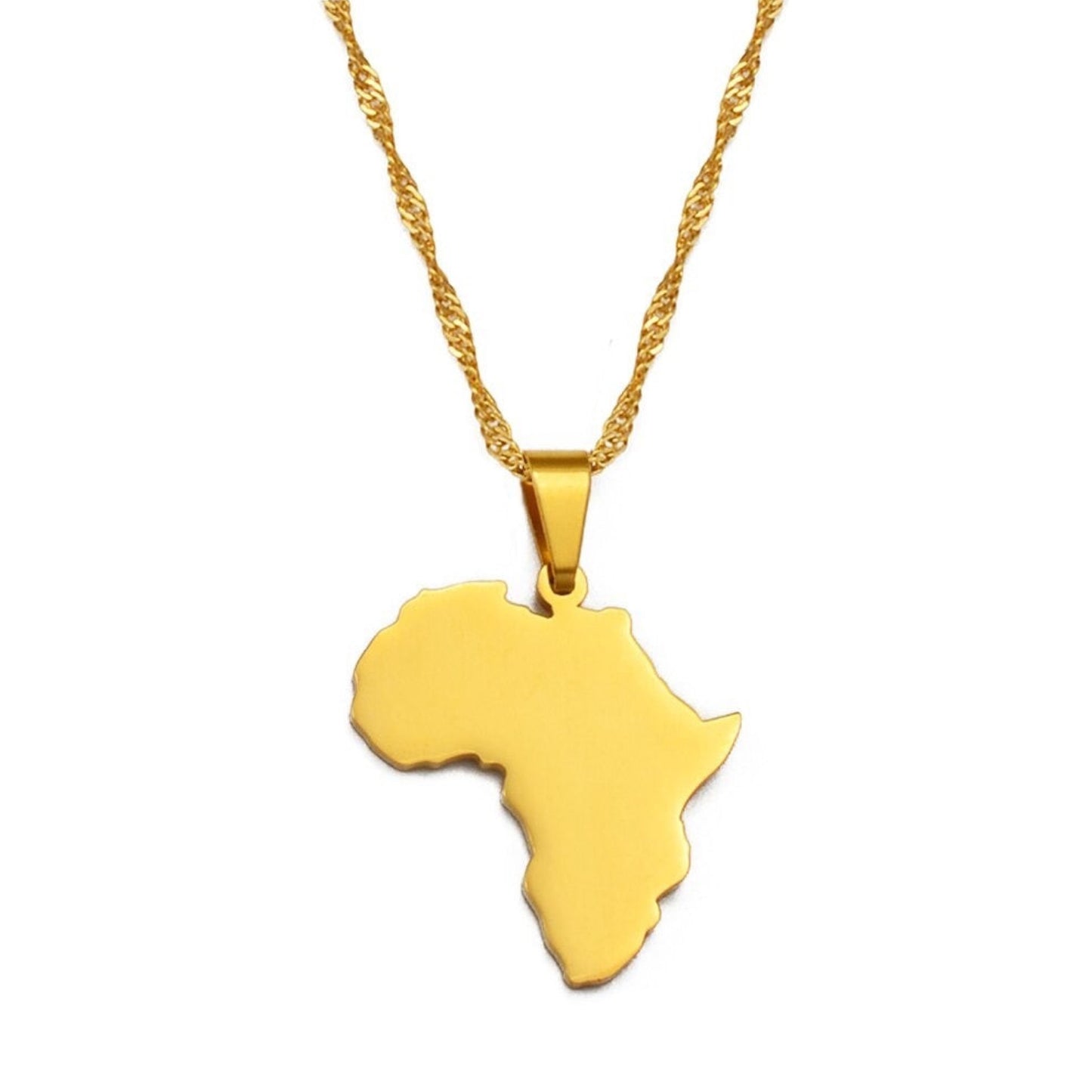 Africa Map Necklace