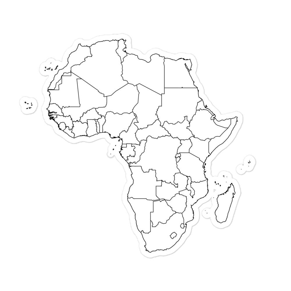 Africa Map Sticker