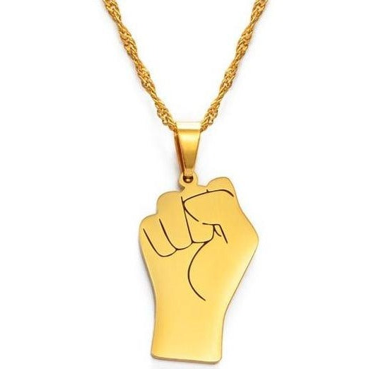 Raised Fist Necklace