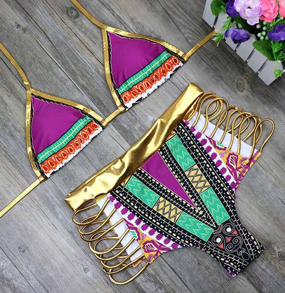 African Print Sexy Bikini Set - Timbuktu Arts