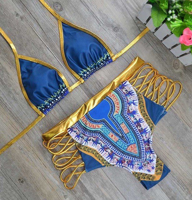 African Print Sexy Bikini Set - Timbuktu Arts