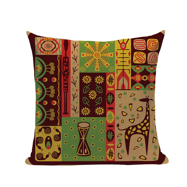 African Woman Cushion Cover Dancing Lady Africa Pillow Covers - Timbuktu Arts