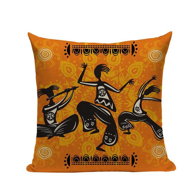 African Woman Cushion Cover Dancing Lady Africa Pillow Covers - Timbuktu Arts