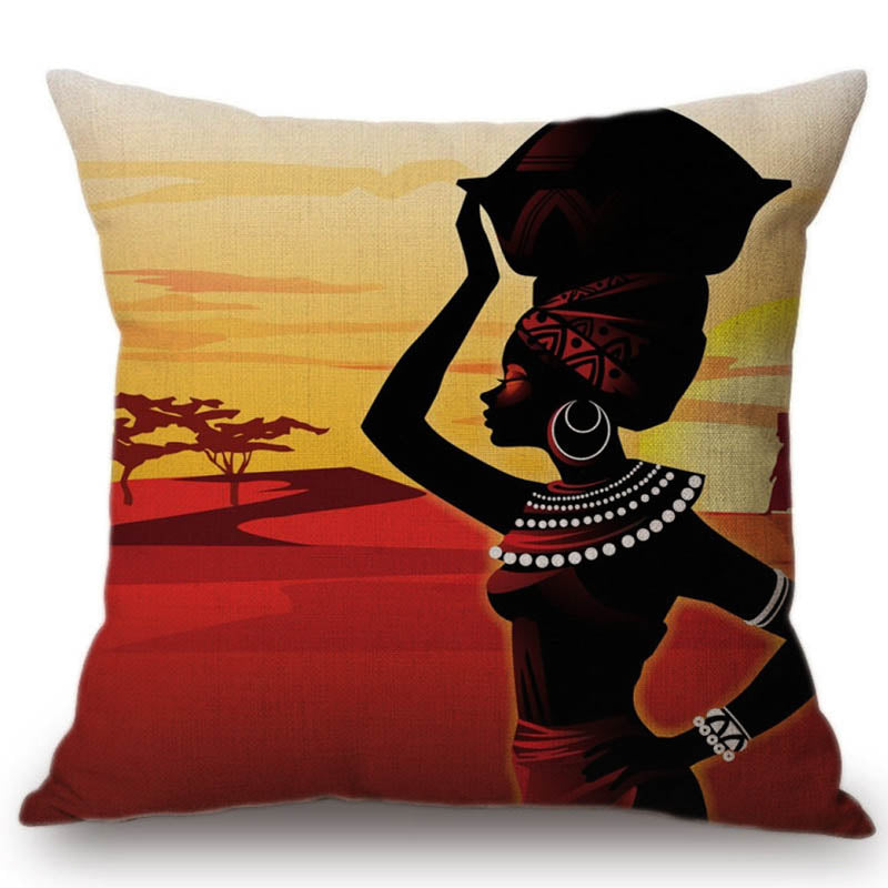 African Woman Inspiring Decorative Pillow Cases - Timbuktu Arts